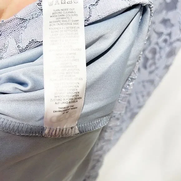 ASOS Maternity Exclusive Lace Bodycon Dress With Ribbon Detail Blue size 8 - Picture 8 of 10